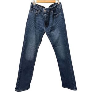 Hollister Men's Slim Straight Jeans W36 L32 Dark Wash Blue Denim